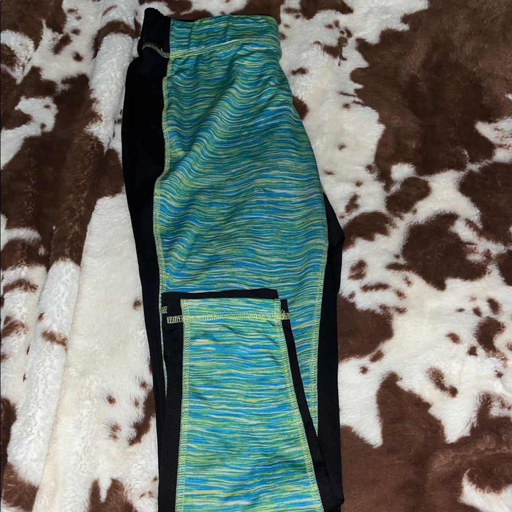 Kids Green and Black Athletic Pants